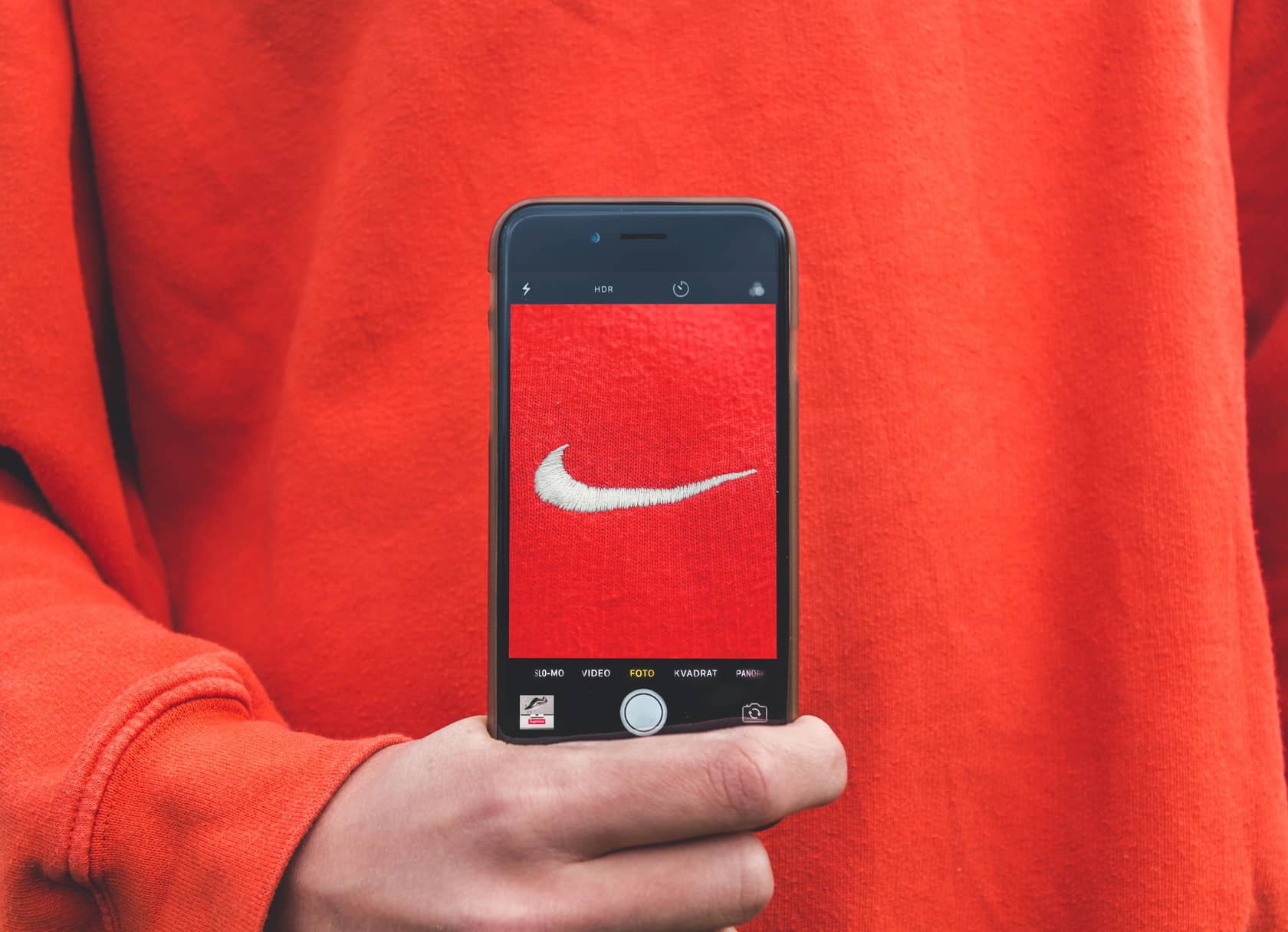 Nike logo red